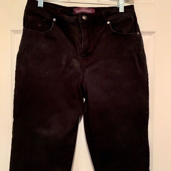 Black Gloria Vanderbilt Jeans Size 10 Short - Picture 3 of 6